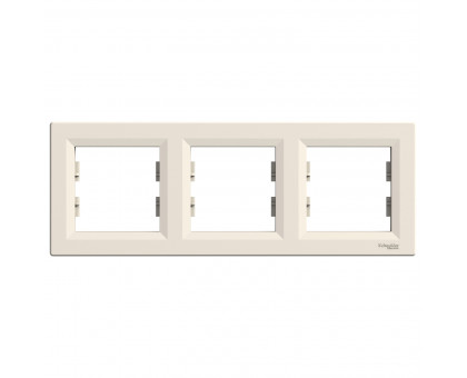 Рамка 3 поста, слоновая кость, EPH5800323 Schneider Asfora
