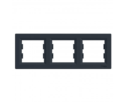 Рамка 3 поста, антрацит, EPH5800371 Asfora Schneider