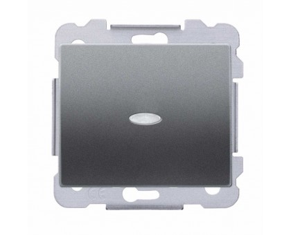 Выключатель 1кл. проходной SIEMENS 16АХ, 250V с LED подсветкой, Сталь Нептун 18506-L AN Выключатель 1кл. проходной SIEMENS 16АХ, 250V с LED подсветкой, Сталь Нептун 18506-L AN