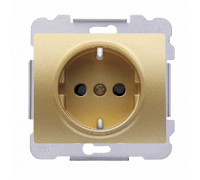 Розетка одинарная 2P+Z, ШУКО SIEMENS  16А, 250V, Золото Одиссей 18524 OD Розетка одинарная 2P+Z, ШУКО SIEMENS  16А, 250V, Золото Одиссей 18524 OD