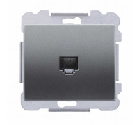 Розетка компьютерная SIEMENS RJ45 5e, Сталь Нептун 19595 AN Розетка компьютерная SIEMENS RJ45 5e, Сталь Нептун 19595 AN