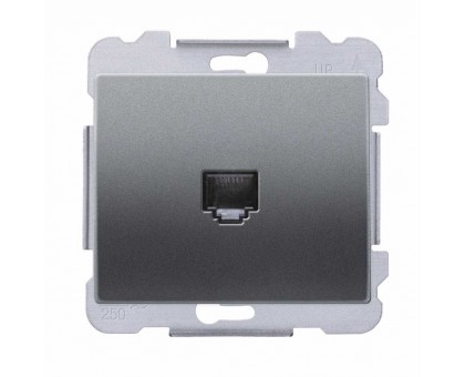 Розетка компьютерная SIEMENS RJ45 5e, Сталь Нептун 19595 AN Розетка компьютерная SIEMENS RJ45 5e, Сталь Нептун 19595 AN
