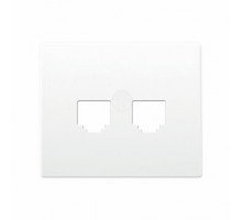 Накладка розетки компьютерной двойной SIEMENS IRIS белоснежная