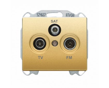 Розетка телевизионная концевая SIEMENS R-TV-SAT, Золото Одиссей 2918 OD Розетка телевизионная концевая SIEMENS R-TV-SAT, Золото Одиссей 2918 OD