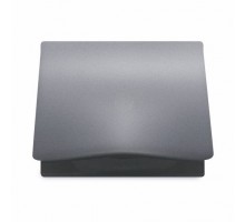 Накладка розетки с крышкой 2P+Z, SIEMENS IRIS Сталь Нептун