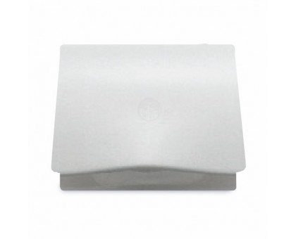 Накладка розетки с крышкой 2P+Z, SIEMENS IRIS Алюминий Меркурий