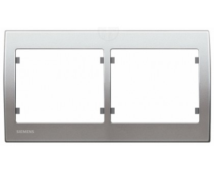 Рамка двойная SIEMENS IRIS Алюминий Меркурий S18002 MA