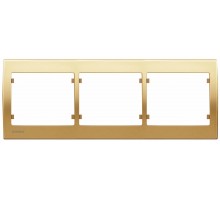 Рамка тройная SIEMENS IRIS Золото Одисей S18003 OD