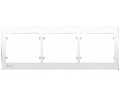 Рамка тройная SIEMENS IRIS белоснежная S18003 W Рамка тройная SIEMENS IRIS белоснежная S18003 W