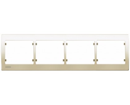 Рамка четырёхкратная SIEMENS IRIS слоновая кость S18004 A Рамка четырёхкратная SIEMENS IRIS слоновая кость S18004 A