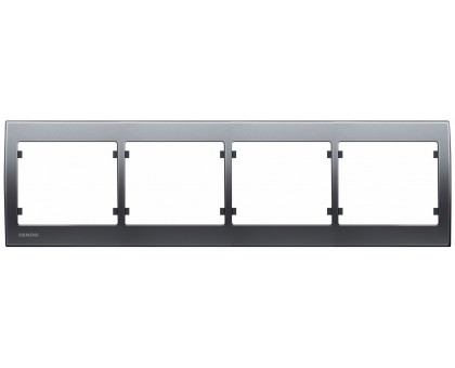 Рамка четырёхкратная SIEMENS IRIS Сталь Нептун S18004 AN Рамка четырёхкратная SIEMENS IRIS Сталь Нептун S18004 AN