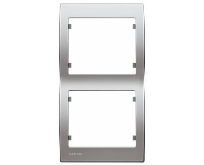 Рамка двойная вертикальная SIEMENS IRIS Алюминий Меркурий S18102 MA