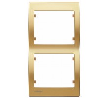 Рамка двойная вертикальная SIEMENS IRIS Золото Одисей S18102 OD