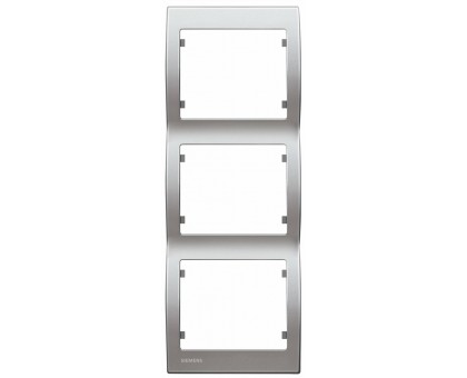 Рамка тройная вертикальная SIEMENS IRIS Алюминий Меркурий S18103 MA Рамка тройная вертикальная SIEMENS IRIS Алюминий Меркурий S18103 MA