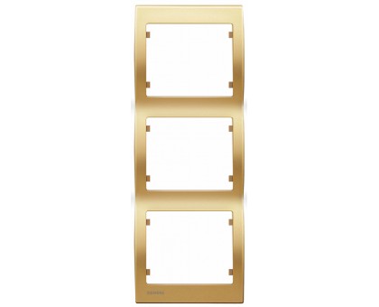 Рамка тройная вертикальная SIEMENS IRIS Золото Одисей S18103 OD