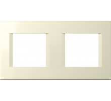 Рамка 2х2M TEM MODUL line, слоновая кость
