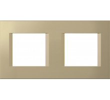 Рамка 2х2M TEM MODUL line, золото