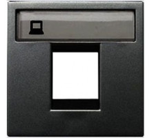 Накладка компьютерной или телефонной розеток, антрацит, Zenit ABB N2218.1 AN