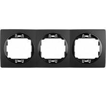 Рамка 3-на гориз. Aling-Conel EON, чорний матовий-чорний E6703.E1E