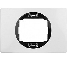 Рамка 1-на Aling-Conel EON, 80*120 білий-чорний E6803.OE