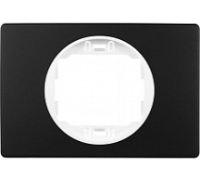 Рамка 1-на Aling-Conel EON, 80*120 чорний матовий-білий E6803.E10