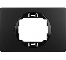 Рамка 1-на Aling-Conel EON, 80*120 чорний матовий-чорний E6803.E1E