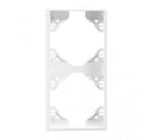 Рамка двойная вертикальная Apollo 5000, Белый матовый