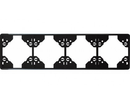 Рамка четырехкратная вертикальная Apollo 5000, Черный матовый