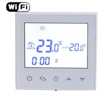 Терморегулятор EcoTerm SN WI-FI белый, сенсорный, программируемый