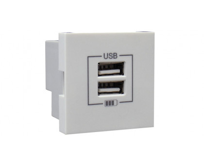 Розетка двойная зарядка USB графит 45439 SGR Розетка двойная зарядка USB графит 45439 SGR