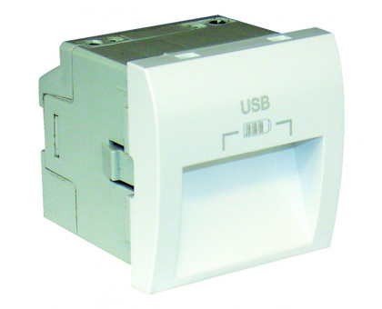 Двойное зарядное устройство USB типа A с розетками на 20º - 2мод. Белый матовый 4638412 SBM SBR Efapel Quadro 45