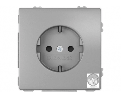 Розетка 1-на 2P+Z, ШУКО SIEMENS STYLE 16А, 250V платина металик 12524PM Розетка 1-на 2P+Z, ШУКО SIEMENS STYLE 16А, 250V платина металик 12524PM
