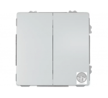 Выключатель двойной  SIEMENS STYLE  белый полярный 72509WH00 Выключатель двойной  SIEMENS STYLE  белый полярный 72509WH00