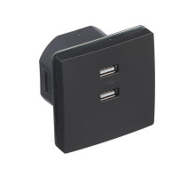 Розетка USB  на 2 выхода 2100 mA  SIEMENS STYLE  антрацит коссо 13780AC