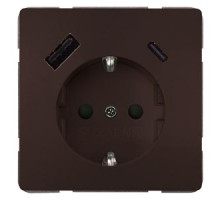Розетка 2P+E 230V/16A с зар. USB type A+C Siemens Style шоколад 18524-USBCCH00 Розетка 2P+E 230V/16A с зар. USB type A+C Siemens Style шоколад 18524-USBCCH00