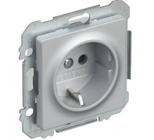 Розетка 1-на 2P+Z, ШУКО SIEMENS LINE 16А, 250V алюминий  10524AM Розетка 1-на 2P+Z, ШУКО SIEMENS LINE 16А, 250V алюминий  10524AM