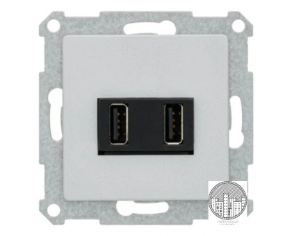 Розетка USB  на 2 выхода 2100 mA  SIEMENS LINE  алюминий  25780AM Розетка USB  на 2 выхода 2100 mA  SIEMENS LINE  алюминий  25780AM