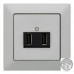Розетка USB  на 2 выхода 2100 mA  SIEMENS LINE  алюминий  25780AM Розетка USB  на 2 выхода 2100 mA  SIEMENS LINE  алюминий  25780AM
