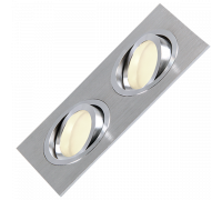 Двойной точечный светильник поворотный ALUM-1722 AL MR16 max 50W алюминий