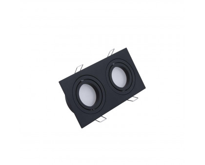 Двойной точечный светильник поворотный ALUM-1722 BK MR16 max 50W чёрный