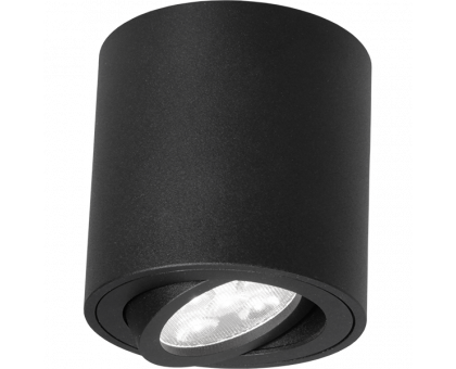 Накладной точечный светильник поворотный "Бочонок" DL 18451 R BK чёрный
