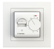 Терморегулятор для теплого пола Terneo mex с рамкой серии Unica, белый