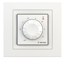 Терморегулятор для теплого пола Terneo rtp с рамкой серии Unica, белый