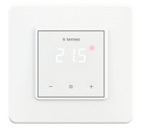 Терморегулятор с белой индикацией и сенсорными кнопками terneo s, белый